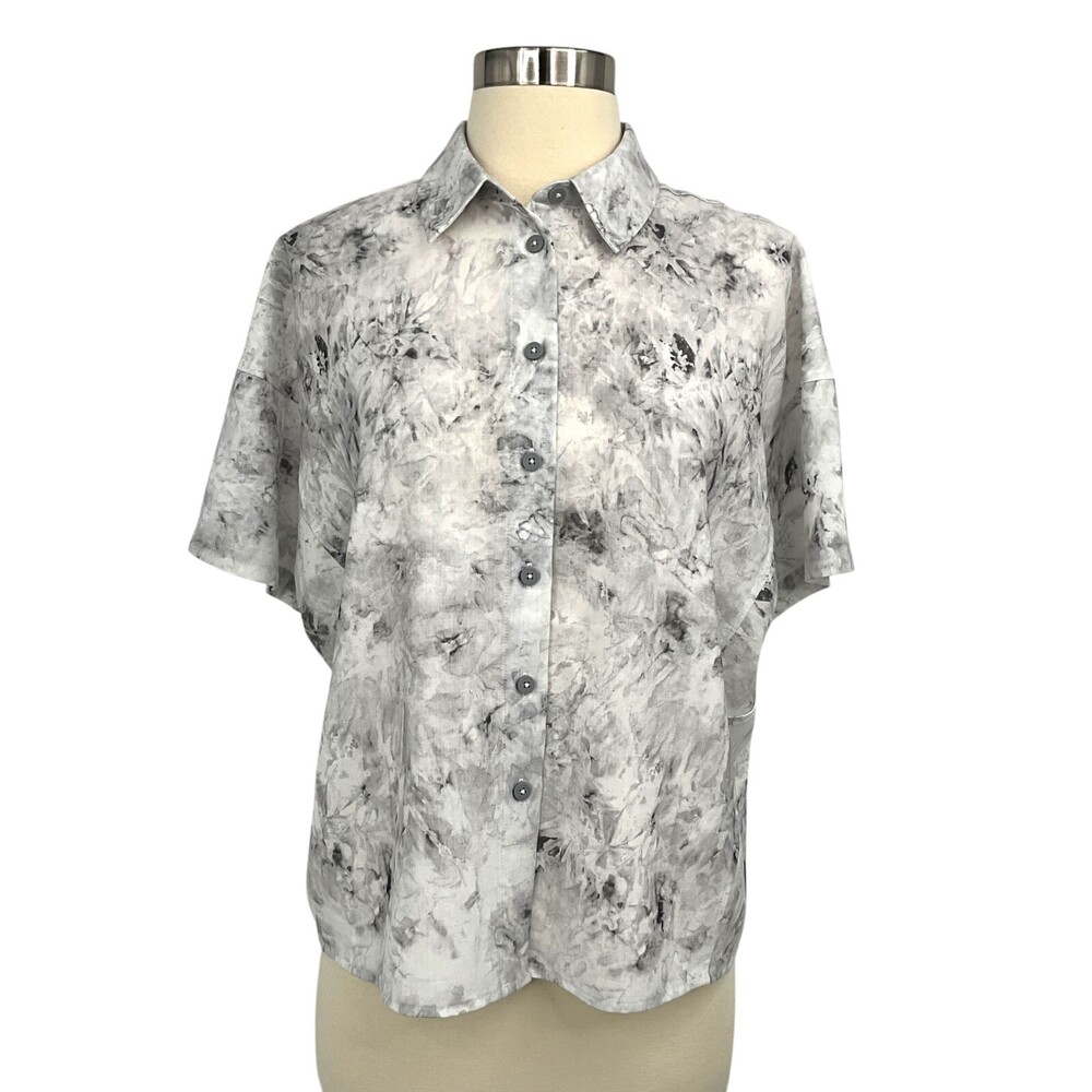 Lululemon Full Day Ahead Short Sleeve Shirt Aquila Rhino Grey Multi Size 4